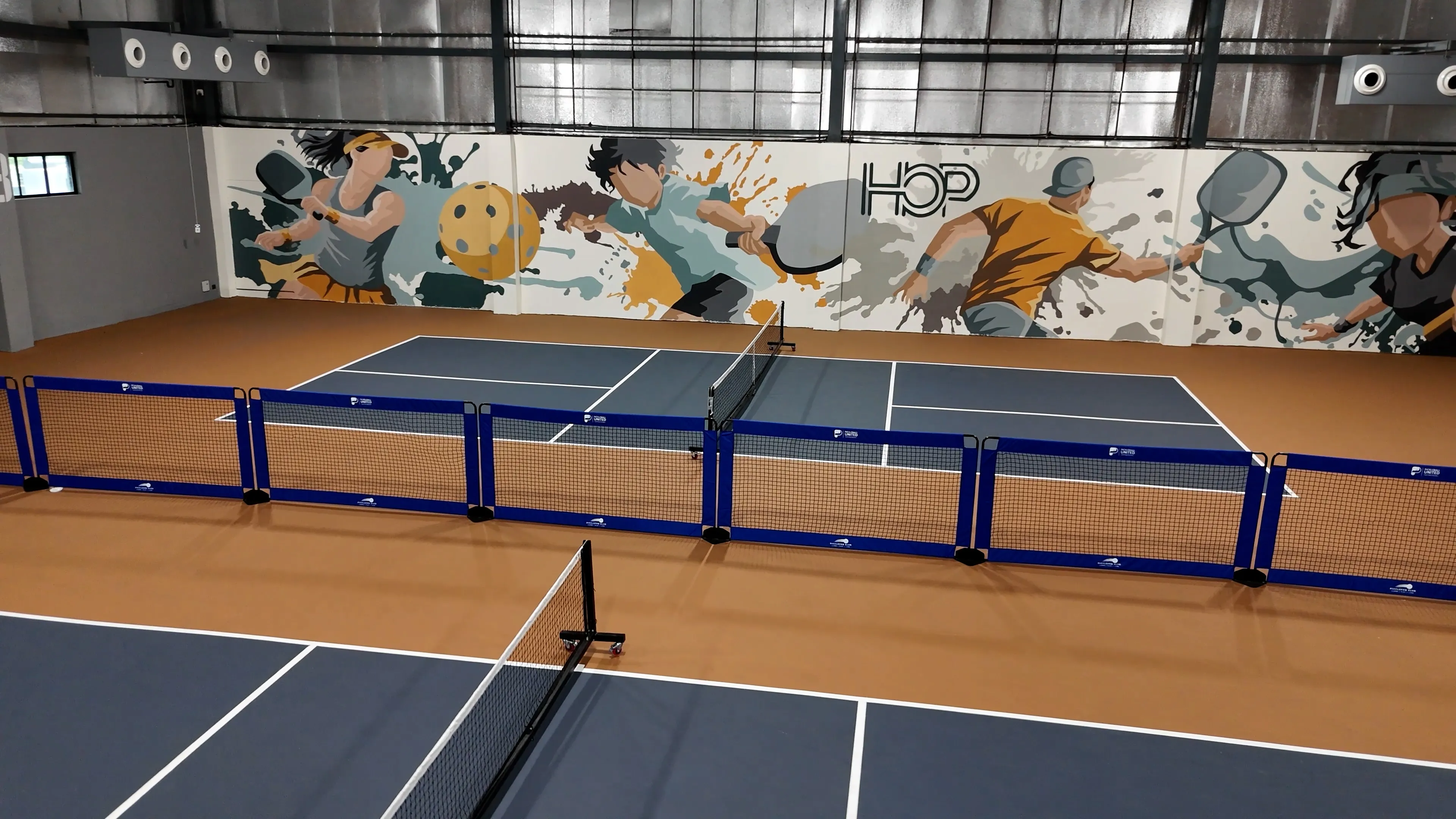 Pickleball action